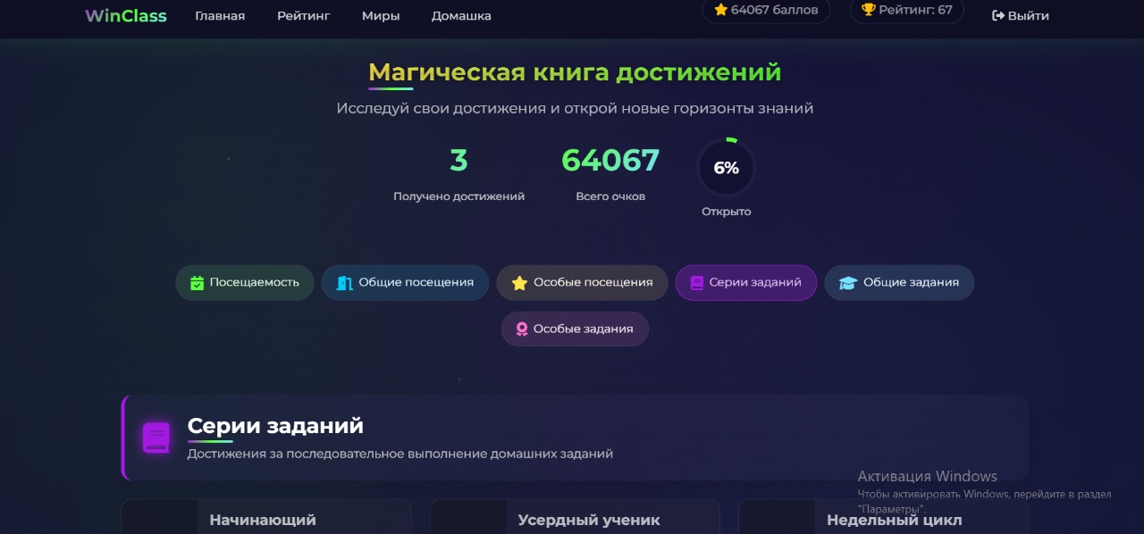 Достижения